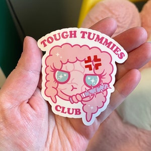 Adesivo in vinile lucido "Tough Tummies"