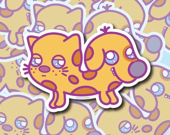 Cat and Dog Glossy Vinyl Stickers