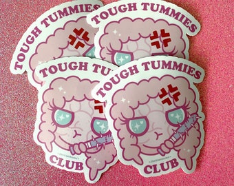Tough Tummies Glitter Vinyl Sticker