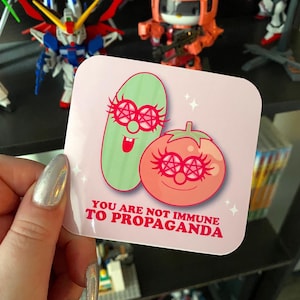 Autocollant en vinyle brillant Légumes de propagande
