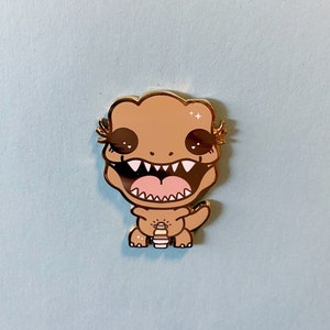 T-Rex gouden harde emaille pin voor toilet
