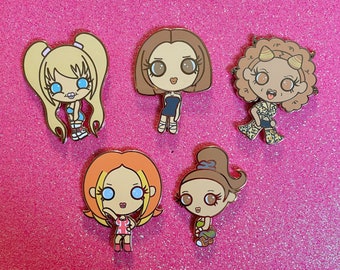 Pines de esmalte duro dorados de Girl Gang