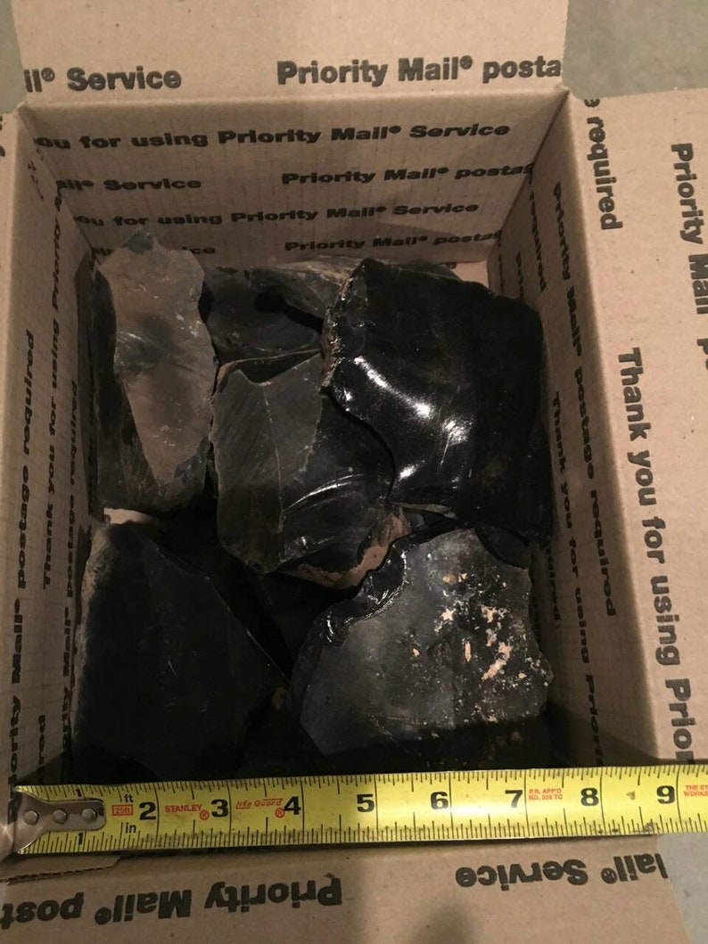 10lbs raw obsidian chunks spalls for flint knapping cabbing Etsy