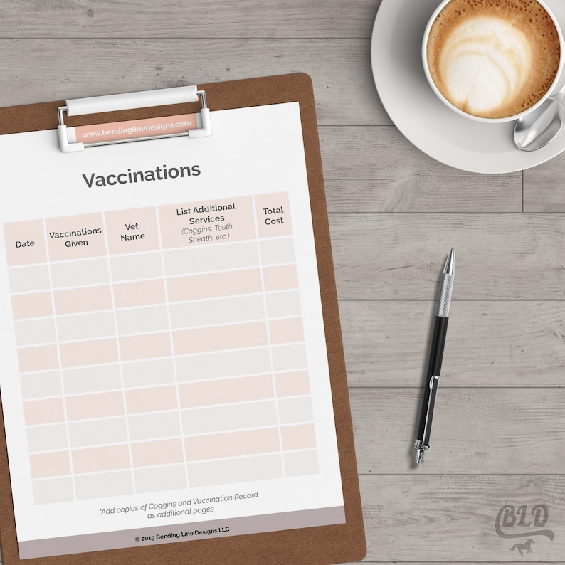 EQUINE HEALTH Journal horse Health Planner US Letter Size Etsy