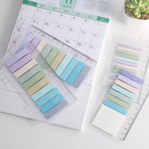 Mild Color Index Sticky Notes | Page Flags | Study Supplies | Planner  | Sticky Note Pad