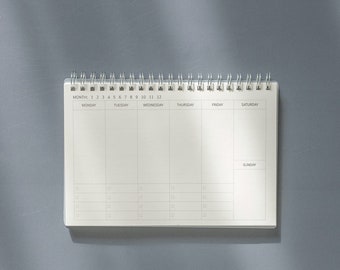 Minimalist Undated Weekly Planner | Weekly Plan | Daily Plan | No Bleed |  | 2024 Planner Agenda