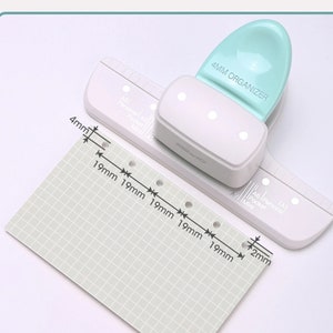 4 mm Kleiner Locher | 3-fach Locher | für 6 Ringbuch | A5 A6 Personal A7 Pocket A8 Mini | Planer Refills Stanzer | Loseblatt-Papier