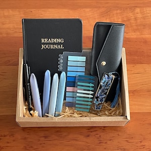 Set regalo di lusso per amanti dei libri / Accessori per la lettura / Kit di annotazione del diario di lettura A5 / Regalo per amanti dei libri per lei e per lui / Regalo per la lettura
