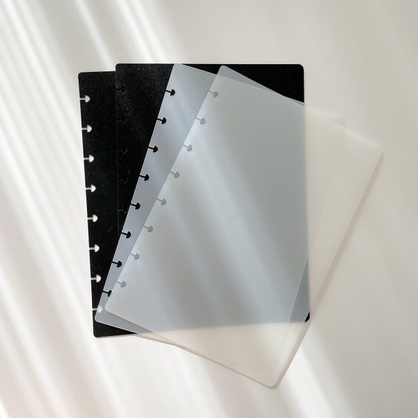 Discbound Frosted Clear Black Cover |  Discbound Notebook System