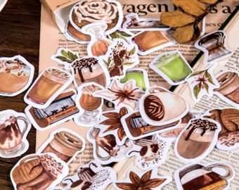 46pcs Coffee Shop around the Corner Sticker Pack  /  Stickers / Planner Stickers