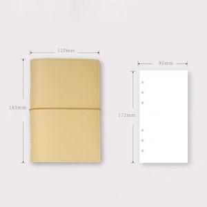 Carpeta de anillas de cuero sintético A6 personal 2025, agenda, diario, regalo para ella, papelería para la escuela y la oficina