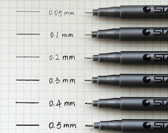 STA Pigment Fine Liner Pen |  Graphic & Brush Pen  |  Black Fineliner Marker ｜