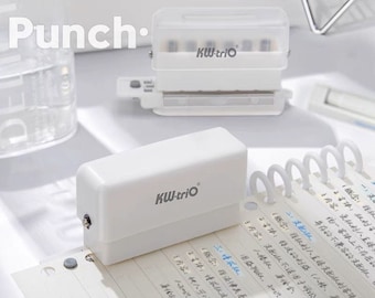 Mini 6 Hole Puncher | DIY Hole Punching  | Loose Leaf Paper Hole Punch | B5 A5 A4 | Paper Binding | Smart Ring Binder Planner Hole Punch