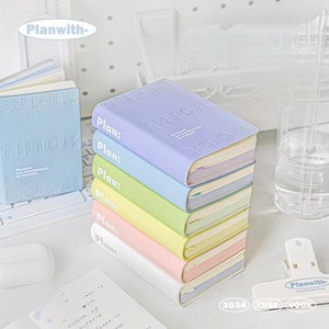 Cuaderno forrado de colores gruesos portátil / Cuaderno de bolsillo k / Suministros de oficina de estudio para estudiantes escolares Papelería / Regalo para ella