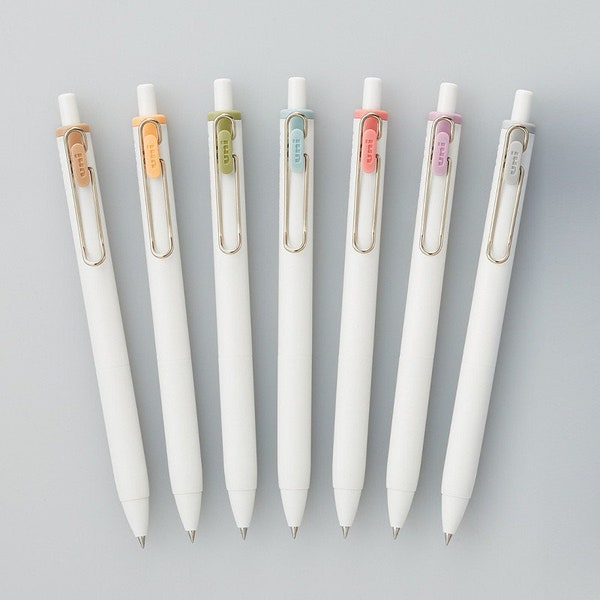 Uni-ball One Gel Pen | 7 Fika Color Set | 0.38 0.5 mm | Japanese Pens | Limited Edition | Study School Supplies