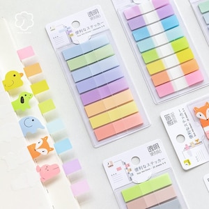 Cute Transparent Index Sticky Notes | Page Markers | Index Stickers | Planner  | Study Supplies