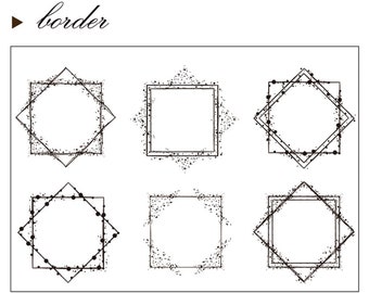 Border Frame Silicone Stamp | Transparent Clear Stamp Set | Scrapbooking Stamp | Planner Stamp |