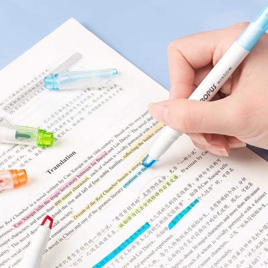 Uni Propus Window Highlighter Doublesided Highlighters Soft Light