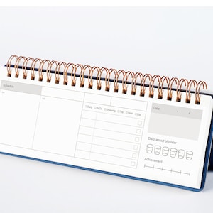 Undated Daily Desk Planner To Do List Goal Water Habit Tracker Calendar Office School Supplies Work Schedule 2024 Planner image 2