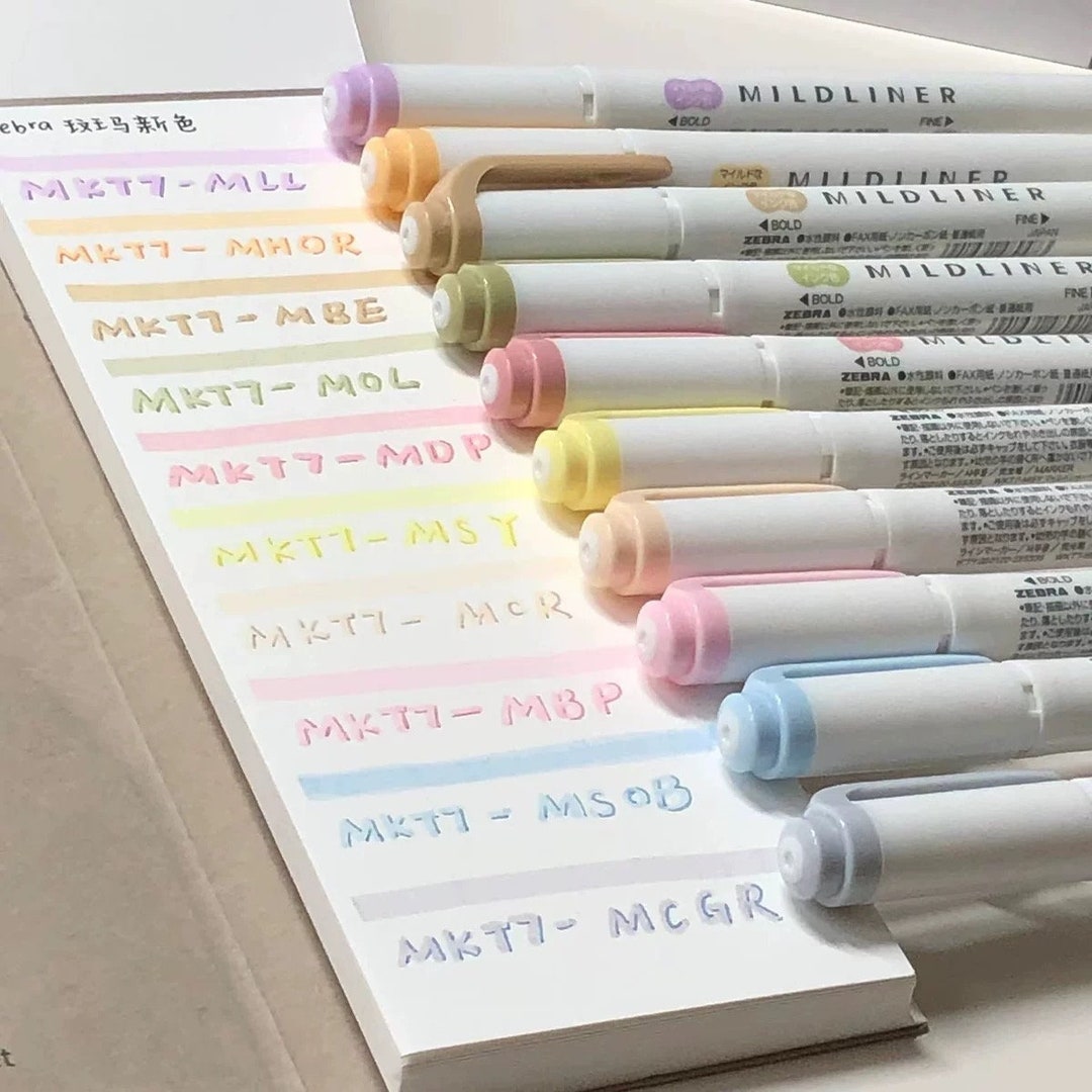 Individual Zebra 2022 New Mildliner Double-sided Highlighter Dual Tip Fine Bold Gentle Natural Color Japanese Pens Stationery - Etsy Individual Zebra 2022 New Mildliner Double-sided Highlighter Dual Tip Fine Bold Gentle Natural Color Japanese Pens Stationery - Etsy