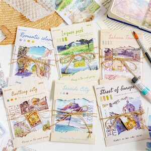 Weiß Kraft und Schwefelsäure Papier Landschaft Material Papier | Landschafts Journal Planer Scrapbooking Collage Bastelbedarf