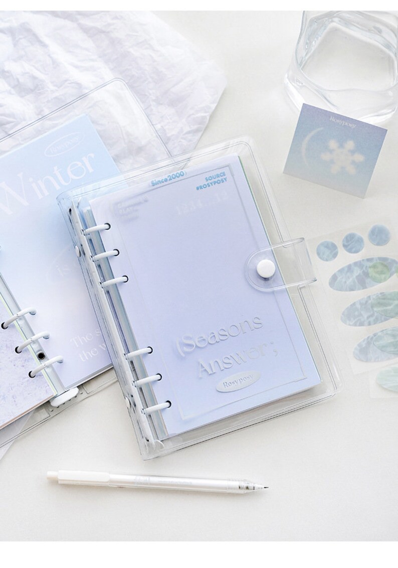 Four Seasons Transparent Cover Planner PVC Clear Binder Etsy