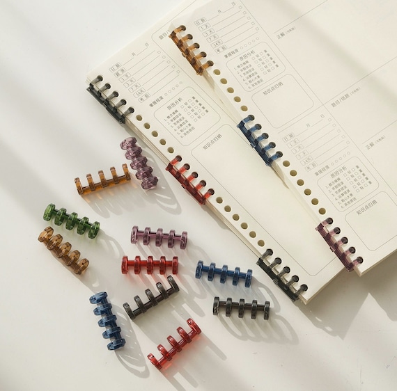 Box Plastic Ring Binders for Spiral Notebook Diary Loose Leaf Book Binding DIYs 