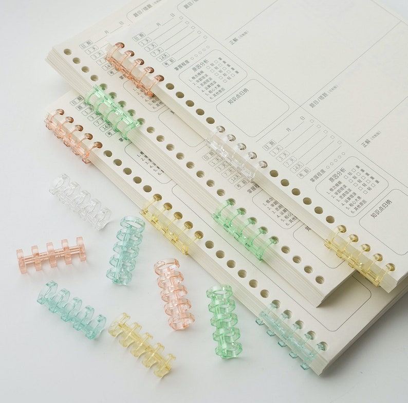 Plastic Binding Spiral Rings A5 B5 A4 DIY Smart Ring Binder Etsy Canada