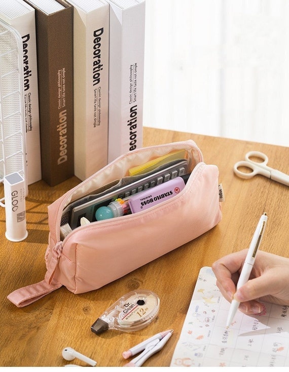 Soft Pencil Case Large Capacity Pen Bag Pencil Pouch Pen Pouch Zipper Pouch  Makeup Bag College School Office 