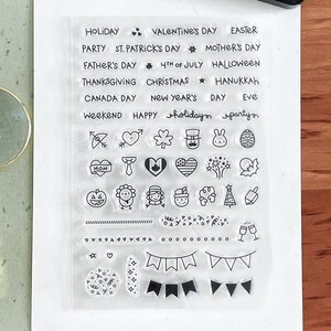 Urlaub Mini Icon Journal Clear Stamp | Transparente Gummistempel | Kartenherstellung Scrapbooking Lieferungen