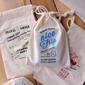 Traveler‘s Notebook Cotton Bags | Bolsa de armazenamento para diários | Organizador TN para passaportes padrão | Acessórios TN
