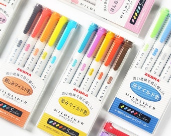 Zebra Mildliner Marker Pens Set  |  Double-Sided Highlighter
