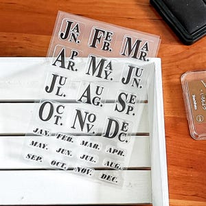 Calendario mensile timbro trasparente / Data del piano mensile 2025 timbri in gomma trasparenti / Accessori per pianificatori Bullet Journal Forniture per journaling