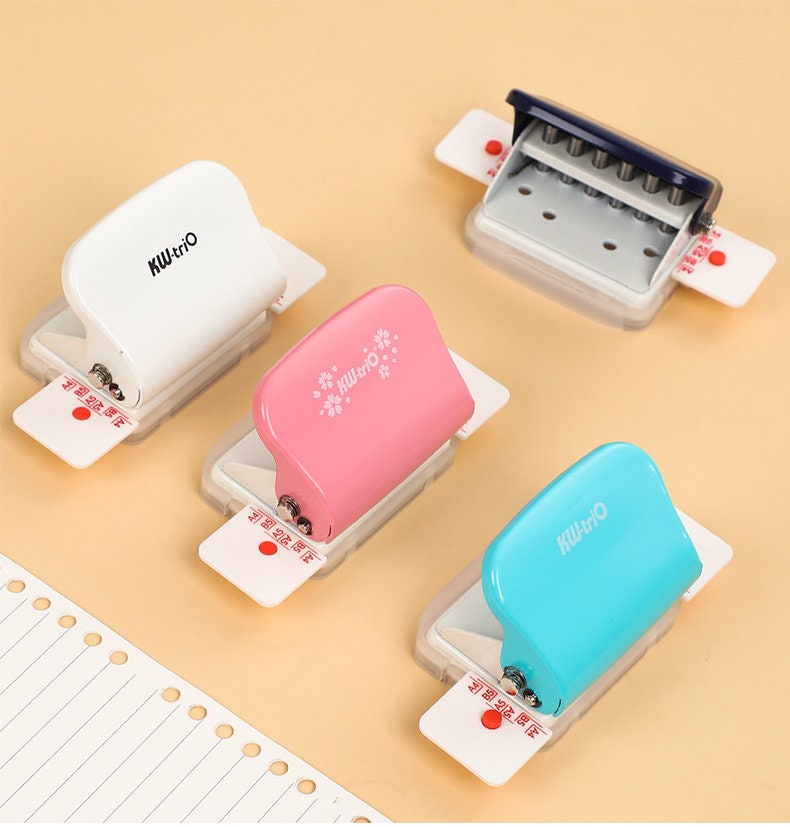KW-trio 9027 Loose Leaf Hole Punch Daily Planner 3 Hole Paper Puncher for  A8 / A7 / A7 Pocket / A6 / A5 Size 8 Sheet Capacity - AliExpress