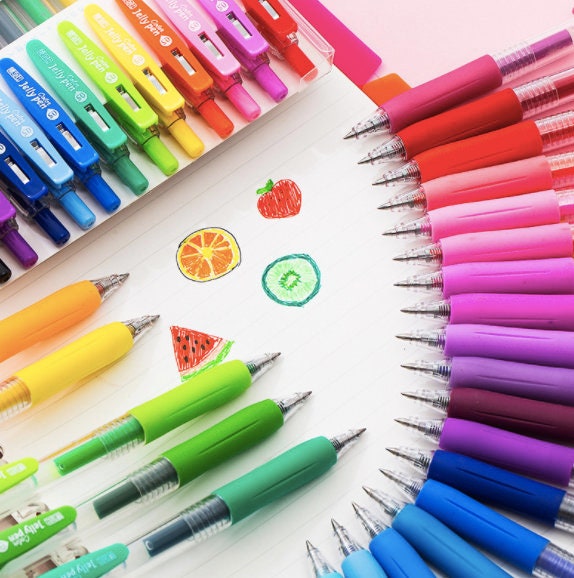 6pcs 3d Jelly Pens, Highlighter, Silver Pen, Colorful Planner Pen, Sparkly  Gel Pen, Ideal For Bullet Journal, Note Taking
