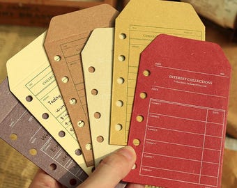 A7 M5  Storage Envelope | 6 Ring Binder Envelope Pockets | Retro Colorful Envelopes | Refillable Binder Planner Refills Inserts