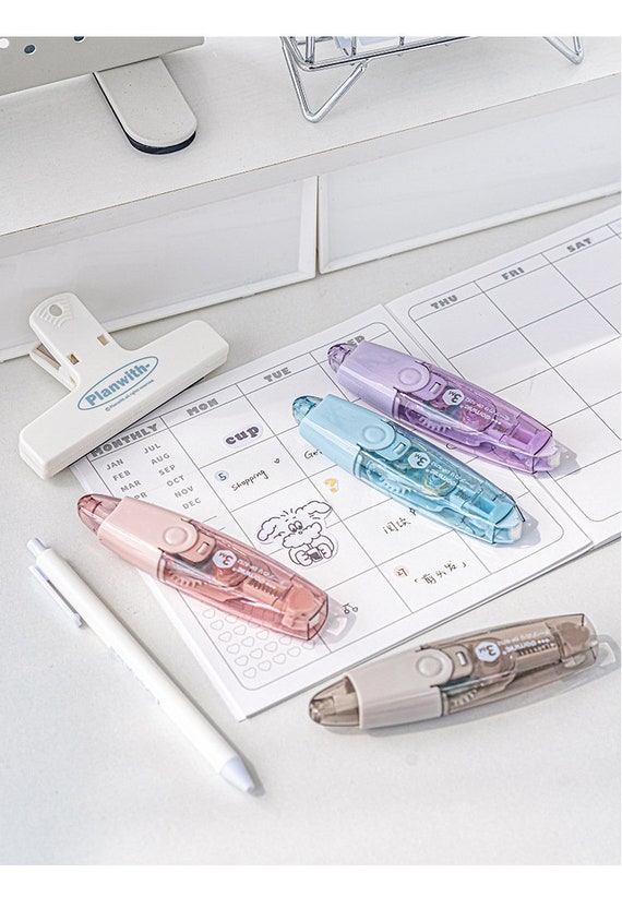Clear Glue Tape Roller Adhesive Tape Pen Scrapbook Supplies Craft Supplies  Stationery Kawaii Stationery Junk Journal Supplies 