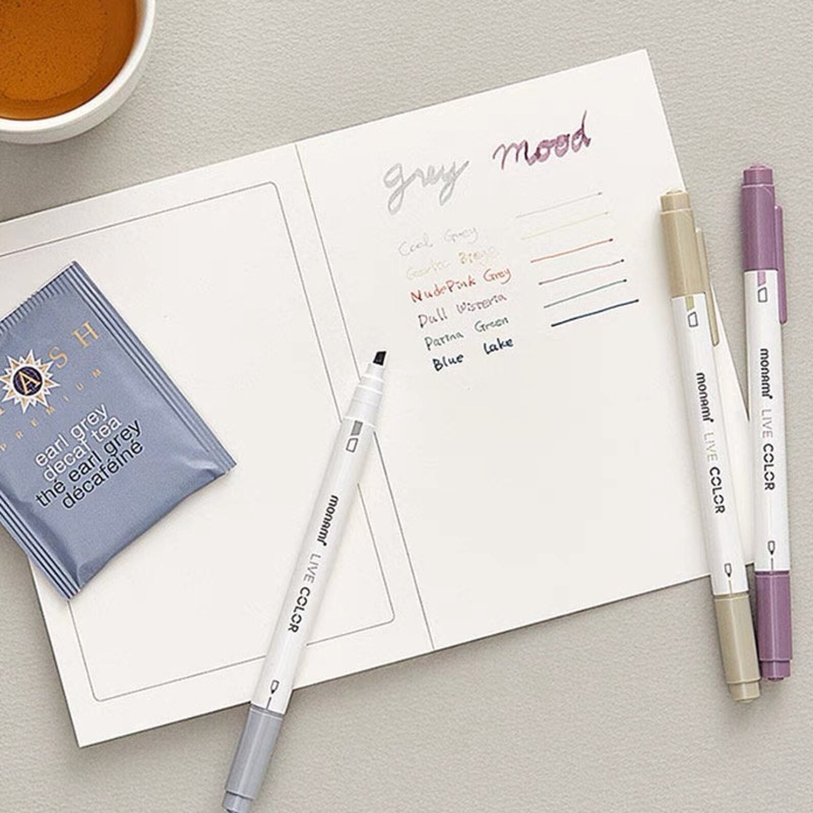 Pastel Highlighter Pen Set Oblique/fineliner Dual Tip Etsy