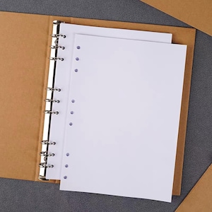 Raccoglitore ad anelli A4 A5 B5 con copertina Kraft / Raccoglitore ad anelli 4, 6 e 9 / Agenda Diario Vuota / Organizer Ricaricabile