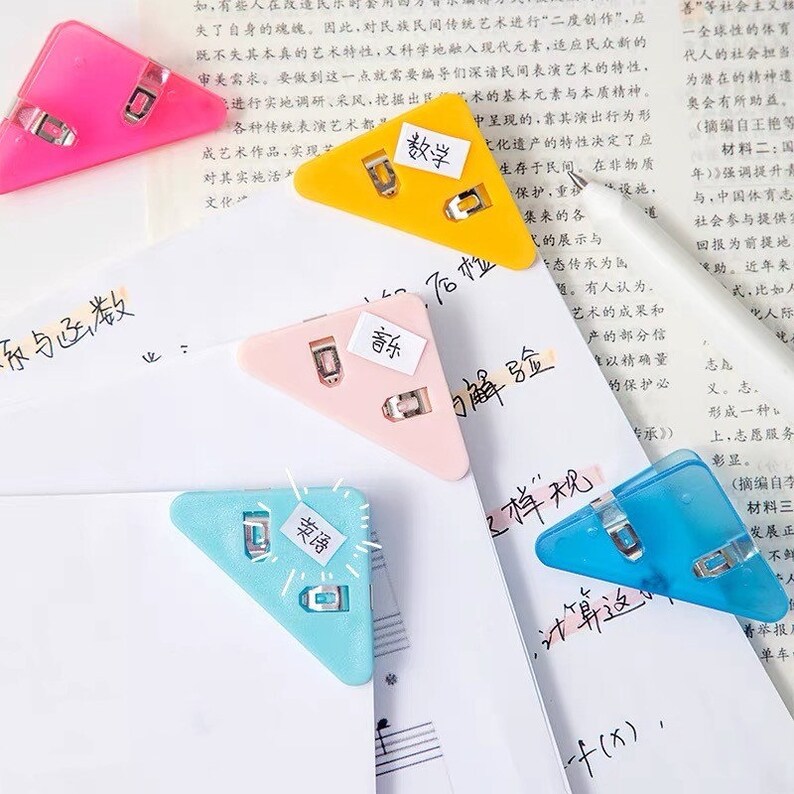 5pcs Corner Clips Triangular Book Page Corner Paper Clip Etsy