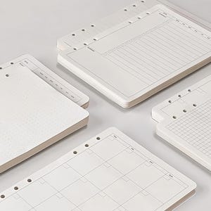 80 Sheets Printed Planner Inserts | Personal A5 Size | 6 Rings Planner | Binder Refills | 2025 Planner Inserts | Weekly Monthly Daily Plan
