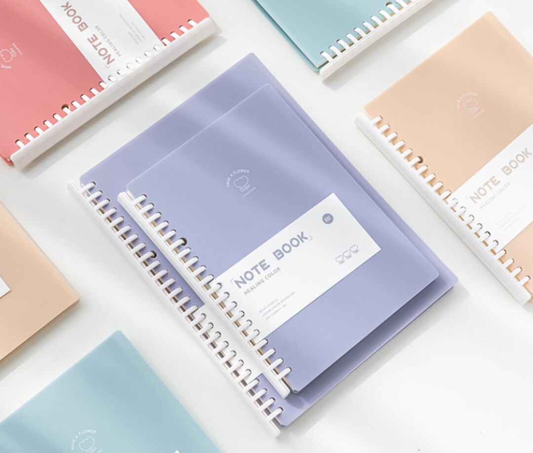 A5 B5 Cream Color Notebook 20 26 Holes Smart Ring Binder Etsy Canada