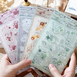 Tampon transparent rétro en silicone | Tampons transparents Taches de café, Flocons de neige | Accessoires pour agendas Bullet Journal Fabrication de cartes