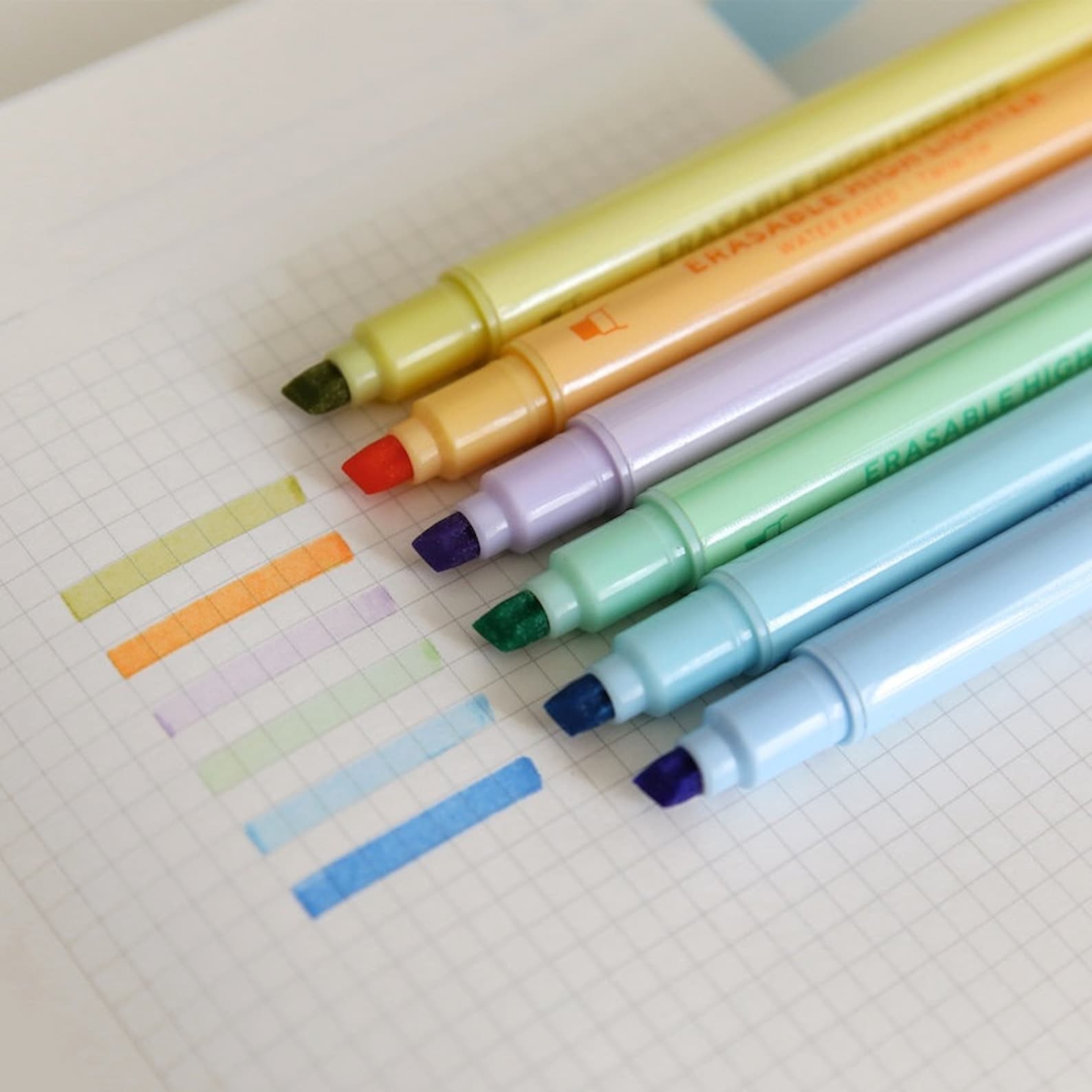 Erasable Highlighter Pen Set Highlighter Marker Pen Study Etsy