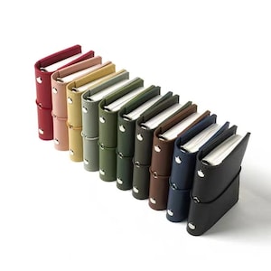 Carpeta de 6 anillas de piel vegana tamaño A6 auténtica / Planificadores 2025 / Diario planificador semanal mensual / Regalo para ella / Papelería para la escuela y la oficina