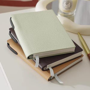 Cuaderno A6 de cuero suave granulado, planificador diario, cuaderno A6 portátil con rayas, material de oficina para estudiantes y escuelas, papelería.