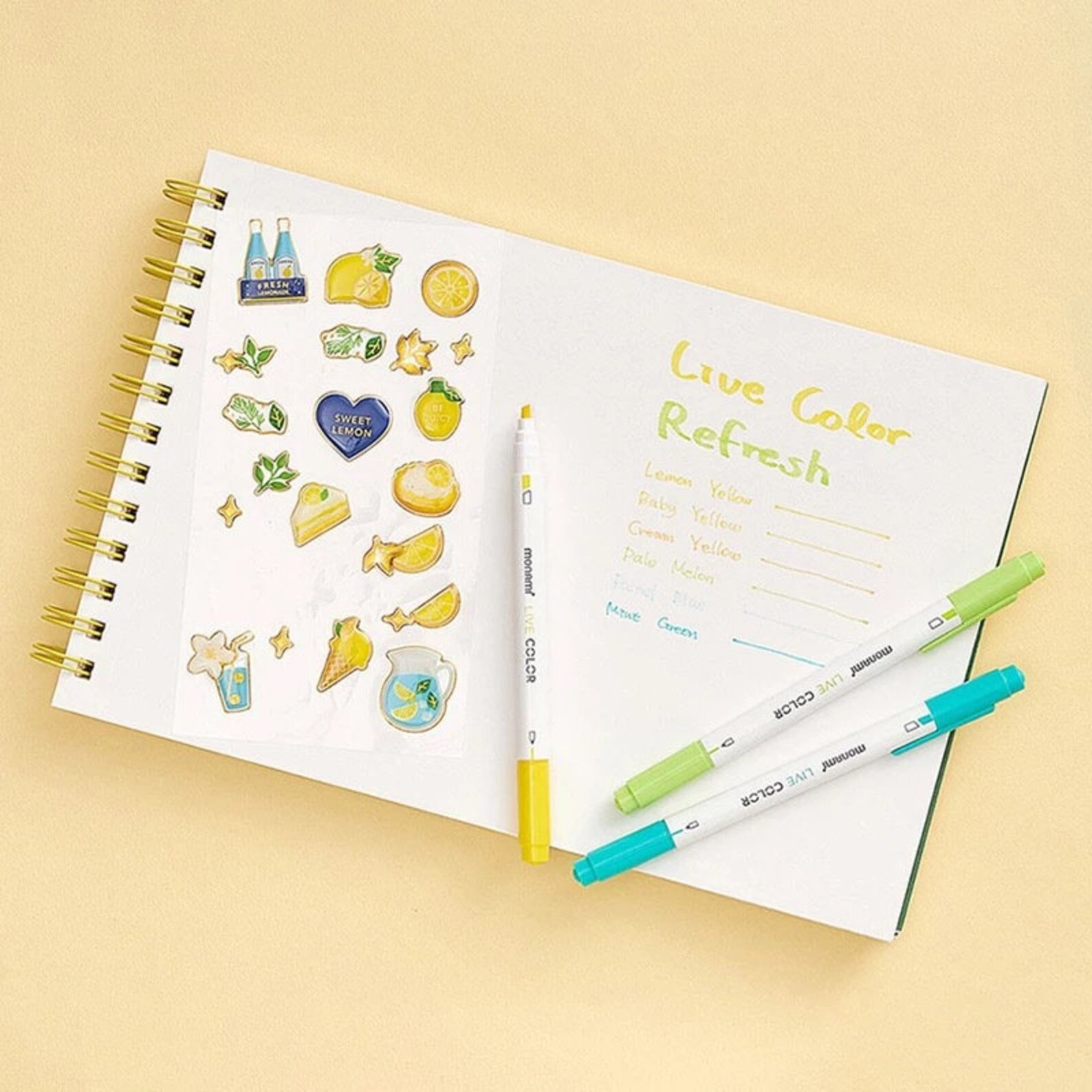 Pastel Highlighter Pen Set Oblique/fineliner Dual Tip Etsy