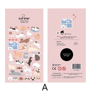 Pegatinas de animales kawaii para planificador, pegatinas decorativas para diario, collage, álbumes de recortes, etc.
