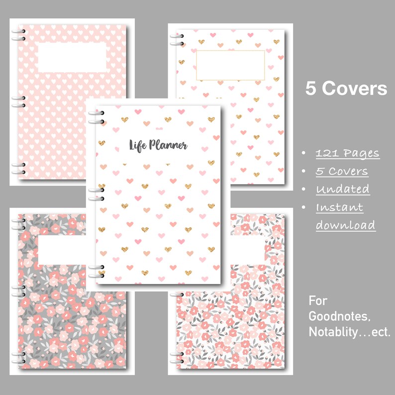 Undated Erin Condren Digital Planner iPad Planner Etsy