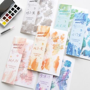 Pegatinas de transferencia de trazos de acuarela / Pegatinas para frotar / Pegatinas para imprimir / Suministros para manualidades de collage, álbumes de recortes y diarios / Pegatinas para planificadores